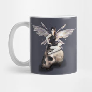 Dark Fairy on a Skull Mug